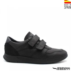 ZAPATOS VELCRO PIEL CONFORT NEGRO