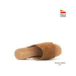 Zueco abierto camel serraje