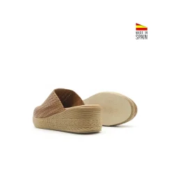 Zueco Bali cuero piel calada