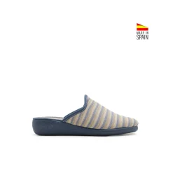 Zueco de casa verano azul con cuña