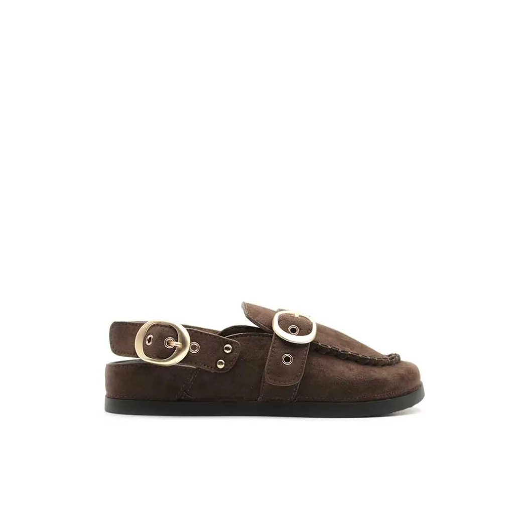 Zueco mocasín marrón