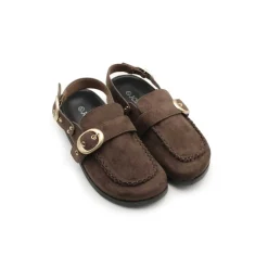 Zueco mocasín marrón