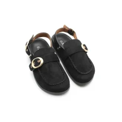 Zueco mocasín negro