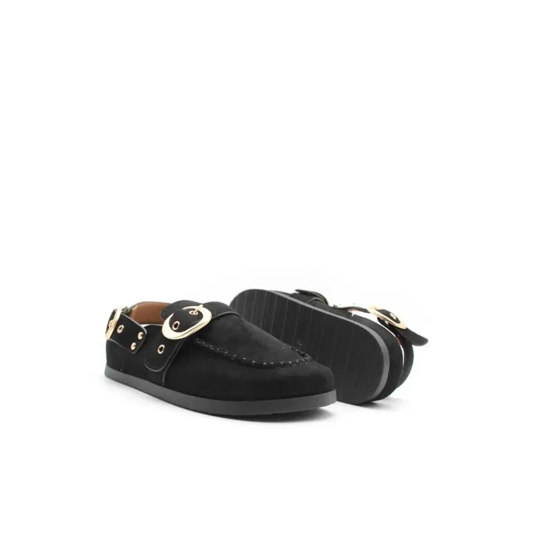Zueco mocasín negro