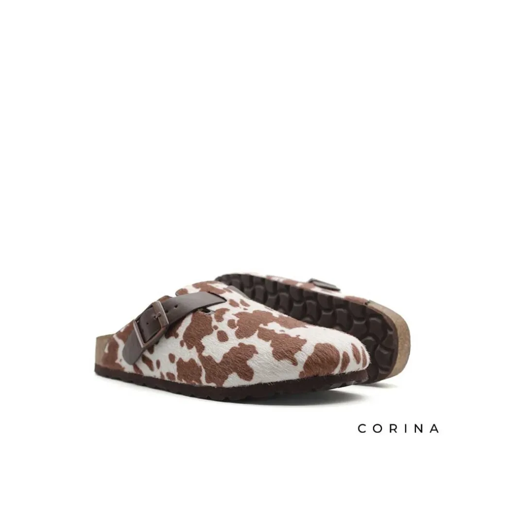 Zuecos estampado vaca